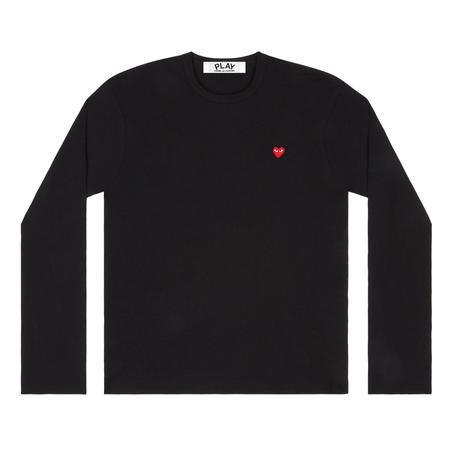 Jouer Cdg Small Red Heart ls (Noir) Jouer Cdg Small Red Heart ls (Noir)