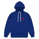 Sweat à capuche CDG Play imprimé cœur rouge