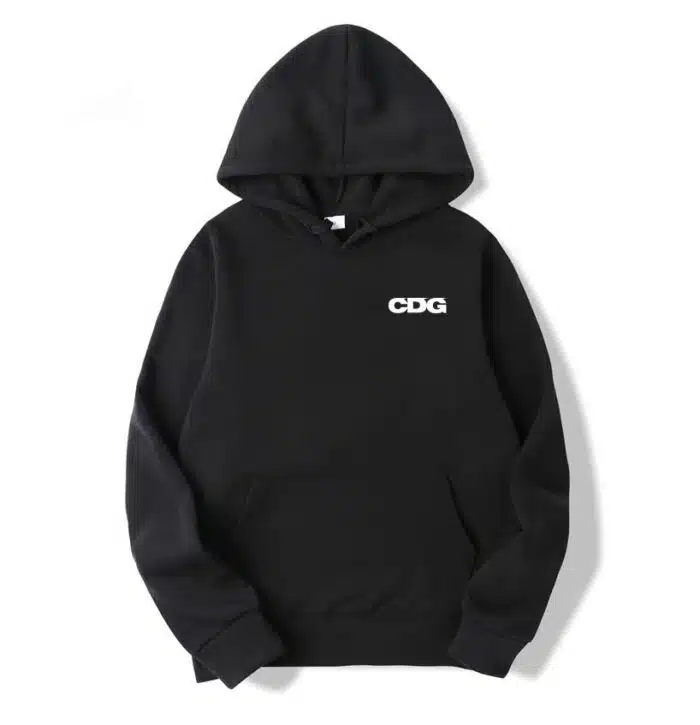 Sweat à capuche noir CDG à petit logo Sweat à capuche noir CDG à petit logo